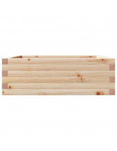 Fioriera da Giardino 70x70x23 cm in Legno Massello di Pino 2