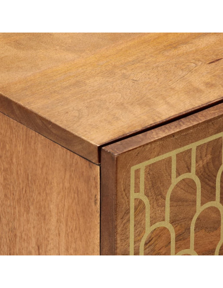 Comodino 40x33x46 cm in Legno Massello di Mango