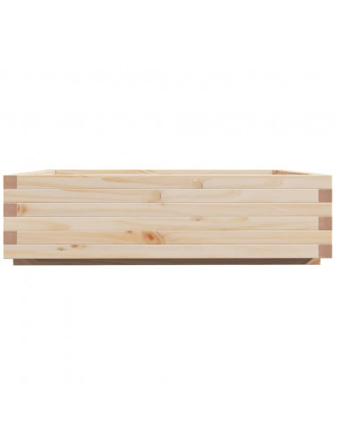 Fioriera da Giardino 90x90x26,5 cm in Legno Massello di Pino