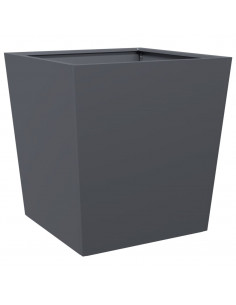 Fioriera da Giardino Antracite 50x50x50 cm in Acciaio 2