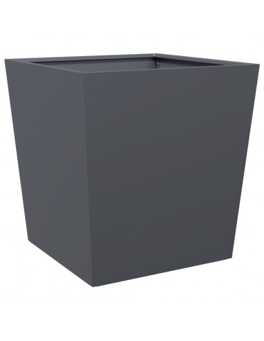 Fioriera da Giardino Antracite 50x50x50 cm in Acciaio