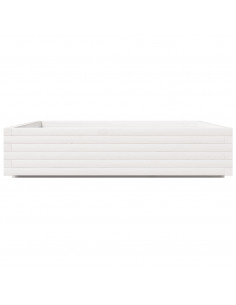 Fioriera da Giardino Bianca 110x110x26,5 cm in Legno di Pino