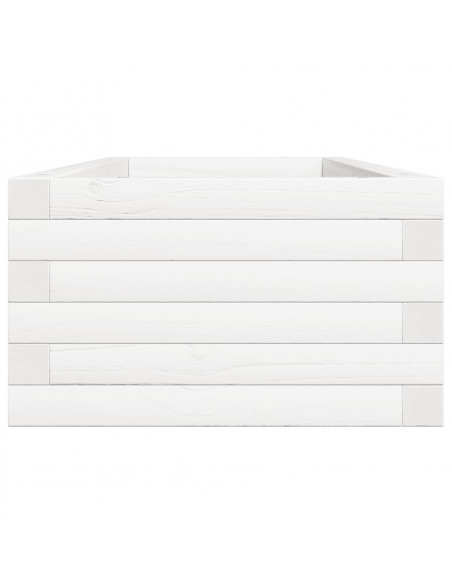 Fioriera da Giardino Bianca 110x40x23 cm Legno Massello di Pino