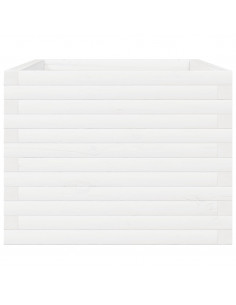 Fioriera da Giardino Bianca 110x60x49,5 cm Legno Massello Pino