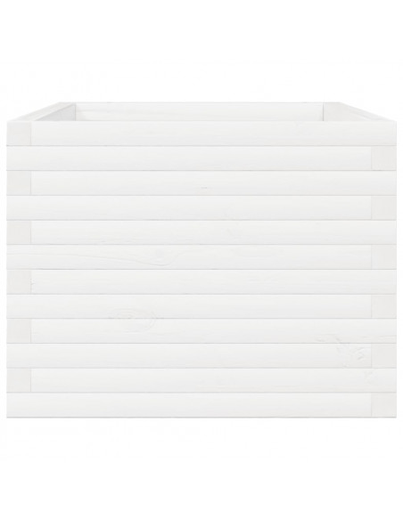 Fioriera da Giardino Bianca 110x60x49,5 cm Legno Massello Pino