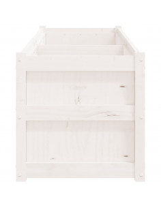 Fioriera da Giardino Bianca 180x50x50 cm Legno Massello di Pino 2