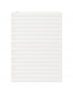 Fioriera da Giardino Bianca 50x50x68,5cm Legno Massello di Pino 2