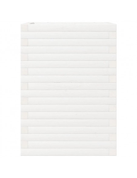 Fioriera da Giardino Bianca 50x50x68,5cm Legno Massello di Pino