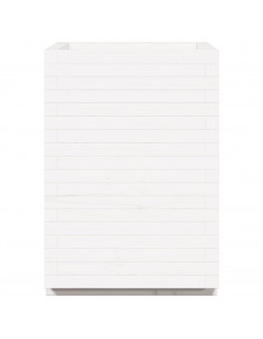 Fioriera da Giardino Bianca 50x50x72,5cm Legno Massello di Pino 2