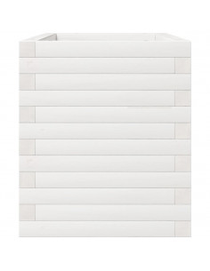 Fioriera da Giardino Bianca 70x40x49,5cm Legno Massello di Pino 2