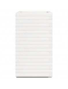 Fioriera da Giardino Bianca 70x40x72 cm Legno Massello di Pino 2