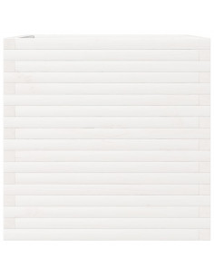 Fioriera da Giardino Bianca 70x70x68,5cm Legno Massello di Pino 2