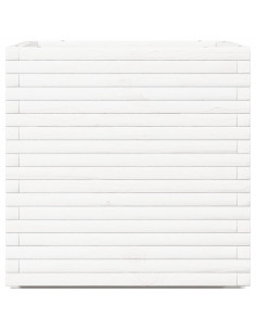 Fioriera da Giardino Bianca 70x70x72 cm Legno Massello di Pino