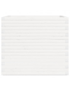 Fioriera da Giardino Bianca 80x80x72 cm Legno Massello di Pino