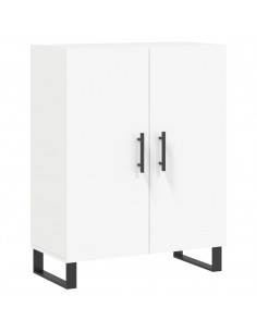 Credenza Bianca 69,5x34x180 cm in Legno Multistrato 2