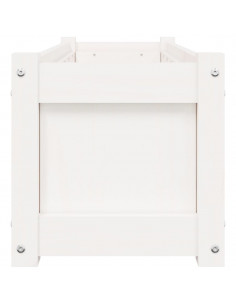 Fioriera da Giardino Bianca 90x31x31 cm Legno Massello di Pino