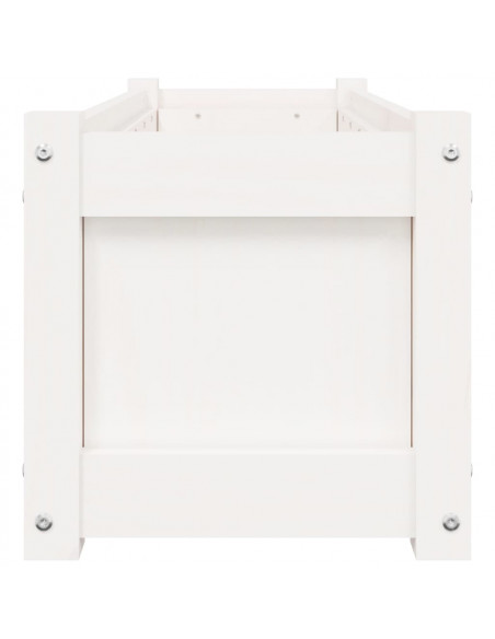 Fioriera da Giardino Bianca 90x31x31 cm Legno Massello di Pino