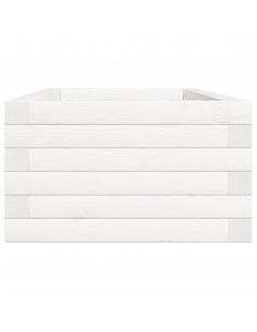 Fioriera da Giardino Bianca 90x40x23 cm Legno Massello di Pino 2