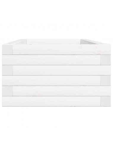 Fioriera da Giardino Bianca 90x40x23 cm Legno Massello di Pino