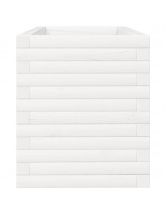 Fioriera da Giardino Bianca 90x40x45,5cm Legno Massello di Pino