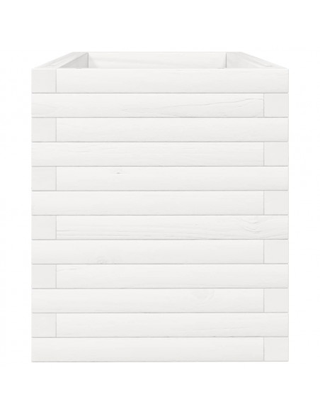 Fioriera da Giardino Bianca 90x40x45,5cm Legno Massello di Pino