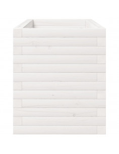 Fioriera da Giardino Bianca 90x40x49,5cm Legno Massello di Pino 2