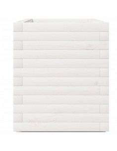 Fioriera da Giardino Bianca 90x40x49,5cm Legno Massello di Pino 2