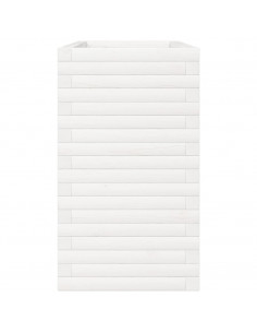 Fioriera da Giardino Bianca 90x40x68,5cm Legno Massello di Pino 2
