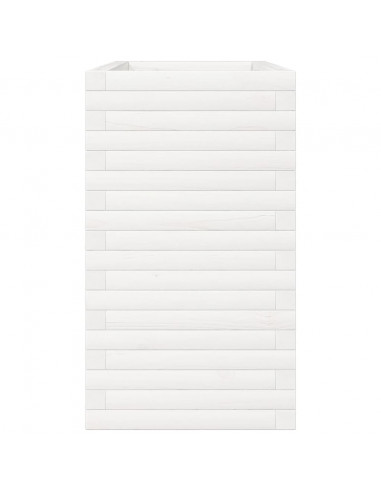 Fioriera da Giardino Bianca 90x40x68,5cm Legno Massello di Pino