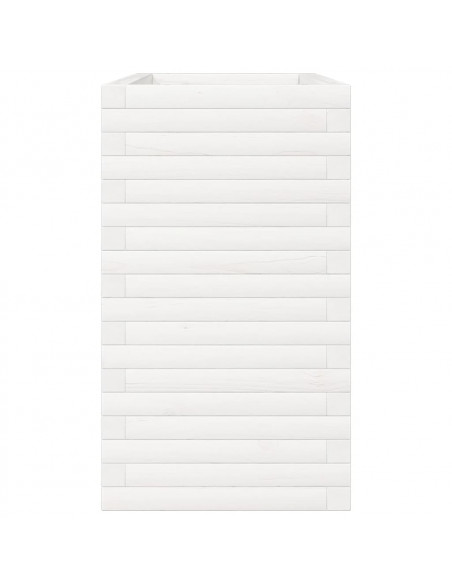 Fioriera da Giardino Bianca 90x40x68,5cm Legno Massello di Pino