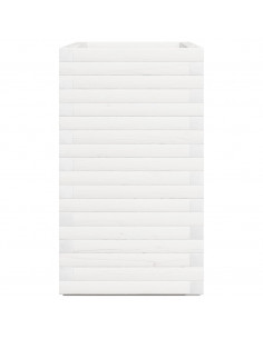 Fioriera da Giardino Bianca 90x40x72 cm Legno Massello di Pino 2