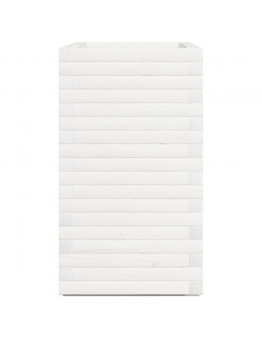 Fioriera da Giardino Bianca 90x40x72 cm Legno Massello di Pino