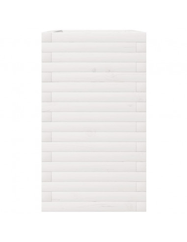 Fioriera da Giardino Bianca 90x40x72,5cm Legno Massello di Pino