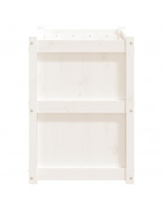 Fioriera da Giardino Bianca 90x50x70 cm Legno Massello di Pino 2