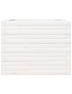 Fioriera da Giardino Bianca 90x60x45,5cm Legno Massello di Pino