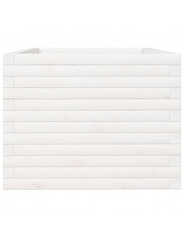 Fioriera da Giardino Bianca 90x60x45,5cm Legno Massello di Pino