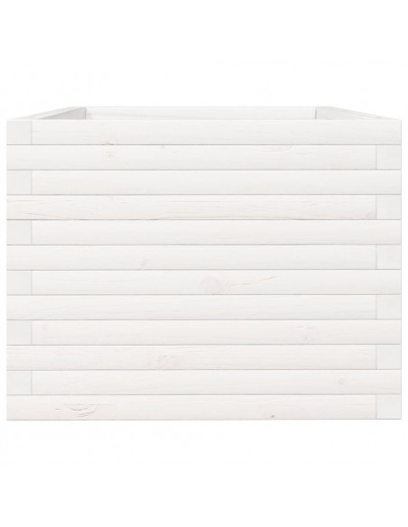 Fioriera da Giardino Bianca 90x60x45,5cm Legno Massello di Pino