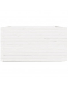 Fioriera da Giardino Bianca 90x90x49,5cm Legno Massello di Pino