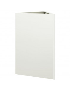 Fioriera da Giardino Bianca Triangolare 50x43x75 cm in Acciaio