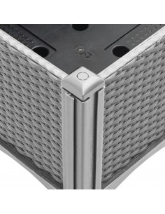 Fioriera da Giardino con Gambe Grigio Chiaro 120x40x42 cm in PP