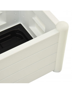 Fioriera da Giardino con Graticcio 43x43x142 cm PP Bianco