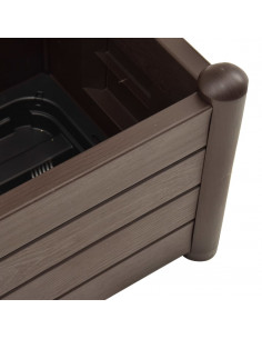 Fioriera da Giardino con Graticcio 43x43x142 cm PP Mocca 2