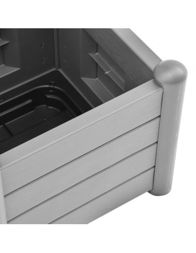 Fioriera da Giardino con Graticcio 43x43x142cm PP Grigio Pietra