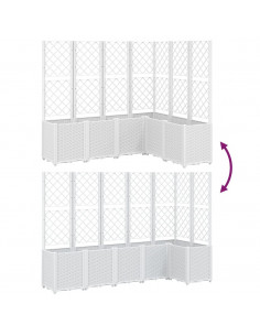 Fioriera da Giardino con Graticcio Bianco 160x120x140 cm in PP 2