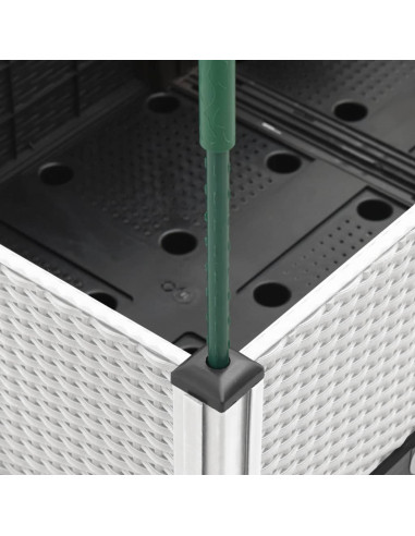 Fioriera da Giardino con Graticcio Bianco 80x40x142,5 cm PP