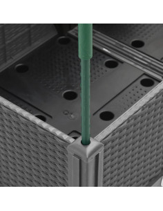 Fioriera da Giardino con Graticcio Grigio 80x40x142,5cm PP