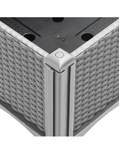 Fioriera da Giardino con Graticcio Grigio Chiaro 80x40x142cm PP