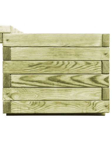 Fioriera da Giardino con Panca in Legno di Pino Impregnato