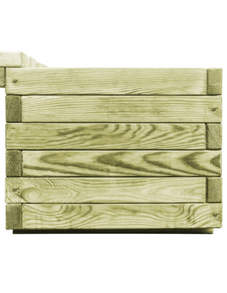 Fioriera da Giardino con Panca in Legno di Pino Impregnato