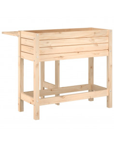 Fioriera da Giardino con Piano Pieghevole Legno Massello Pino